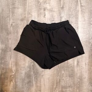 Apana Black Performance Elastic Waist Shorts